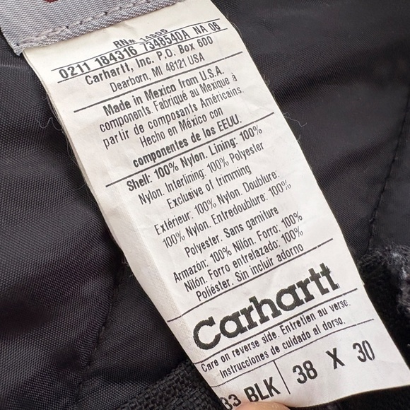 NWOT Mens Carhartt Yukon Biberalls Insulated Zip to Waist Double Knee 38 X 30 - Picture 2 of 10
